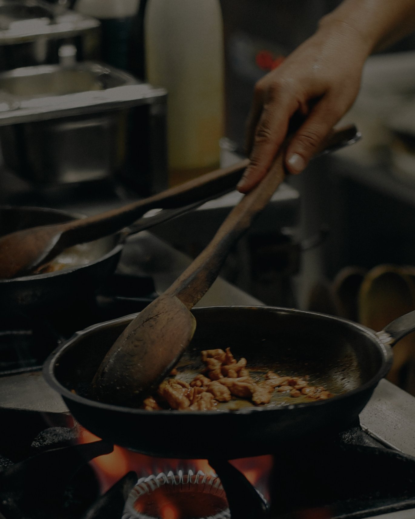 chef is cooking delicious indian food